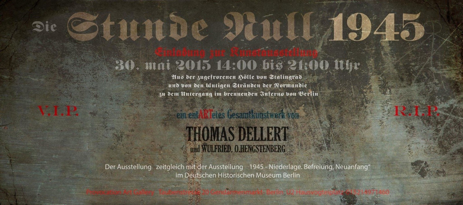 INVITATION for the historical exhibit Stunde Null