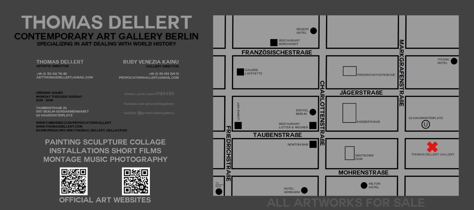 Location of the Thomas Dellert Provocation Art Gallery Berlin