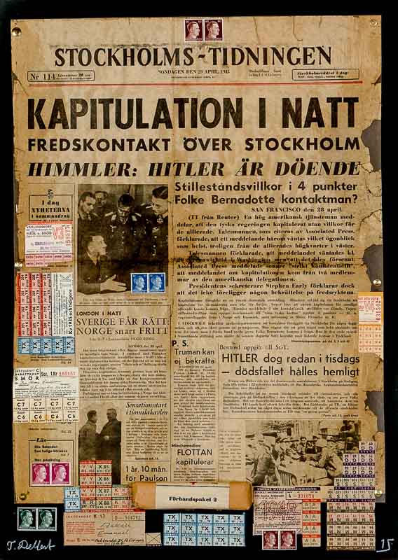 Kapitulation i natt Swedish front page 1945