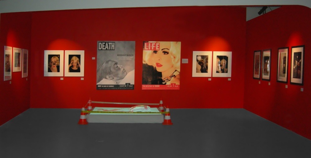 The Murdered  Marilyn art installation at the Transphotographic art exhibit Lille France