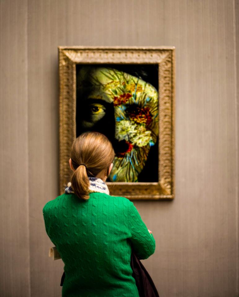 Looking at an artwork by TD