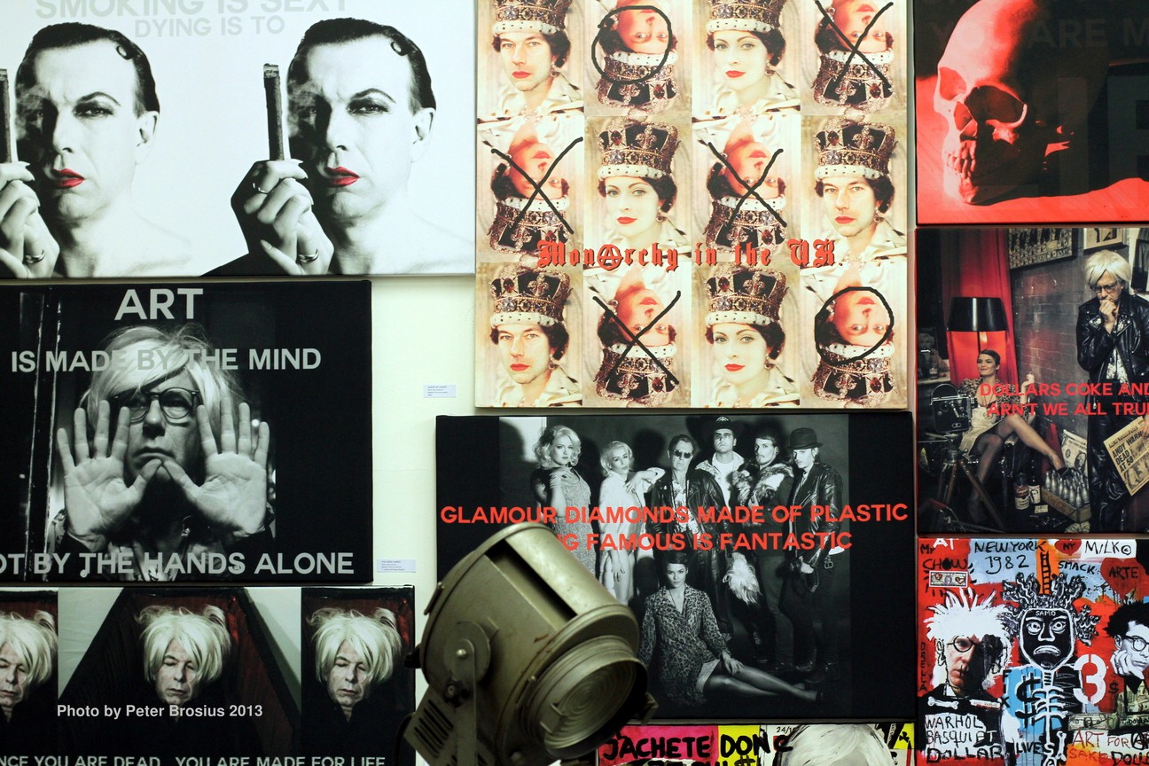 The large Retrospective art exhibit in Checkpoint Charlie Berlin  2013